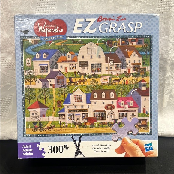 Charles Wysocki Shops and Buggies 300 PC Puzzle Hasbro  EZ Grasp - Picture 1 of 4
